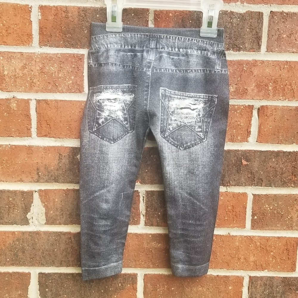 "Distressed Jeans" Toddler Size 2-3 Stretch Leggings🌸 - Picture 4 of 4